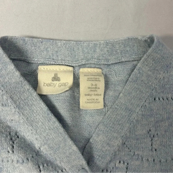 GAP - long sleeve button down cardigan sweater - cat design. size 3-6 months - Picture 2 of 4
